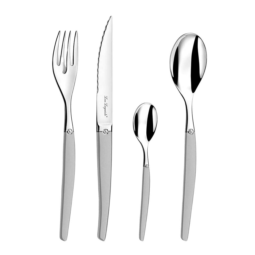 Lou Laguiole Jet bestickset 24 delar satin