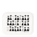 Selma serveringsbricka 27x20 cm vit/beige/grå