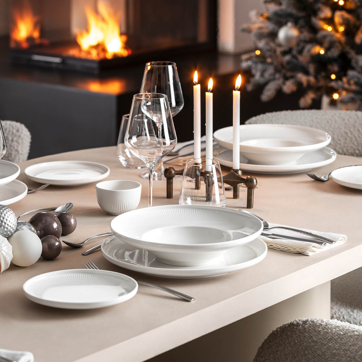 Villeroy & Boch Afina Syvä lautanen 25 cm Valkoinen