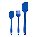 Bakset med 3 köksredskap i silikon blå