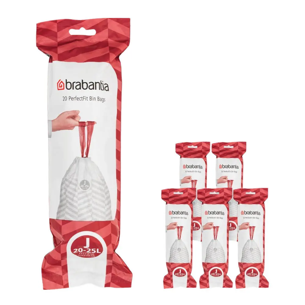 PerfectFit Jätepussi 20-25 L 120 kpl Kod J Valkoinen