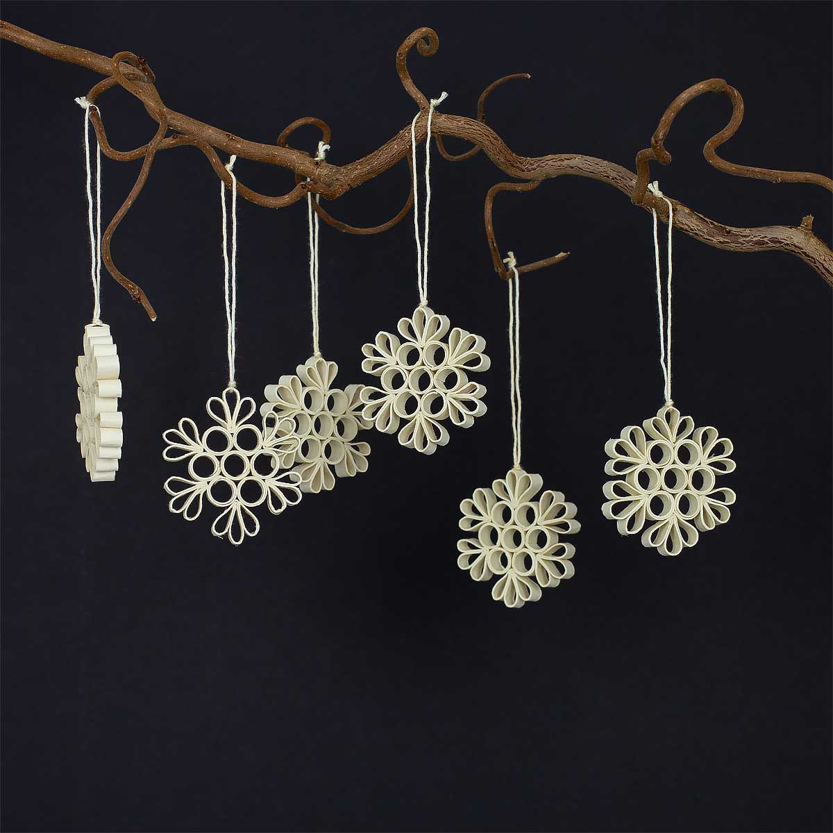 A World of Craft Qullied Snow juletrepynt 6 stk