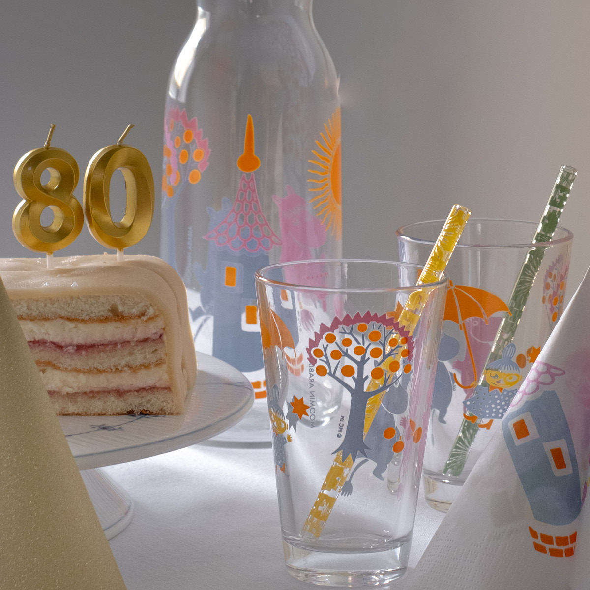 Modern House Mummi Fest sugerør 6 stk grønn