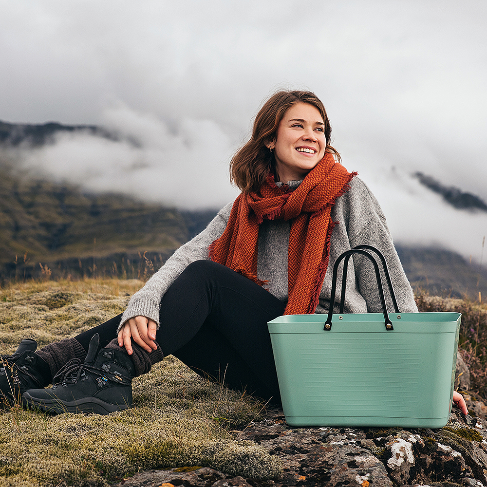 Hinza Green Plastic veske stor 15L olivengrønn