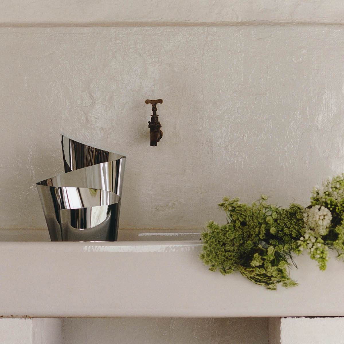 Georg Jensen Fold vase høy 32,4 cm stål