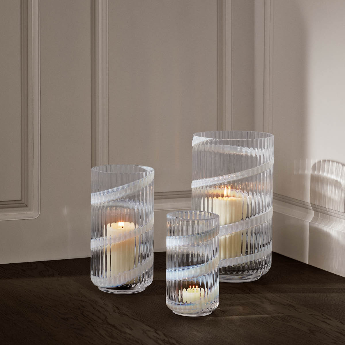 Lyngby Porcelæn Lyngby Maljakko 25 cm Swirl White