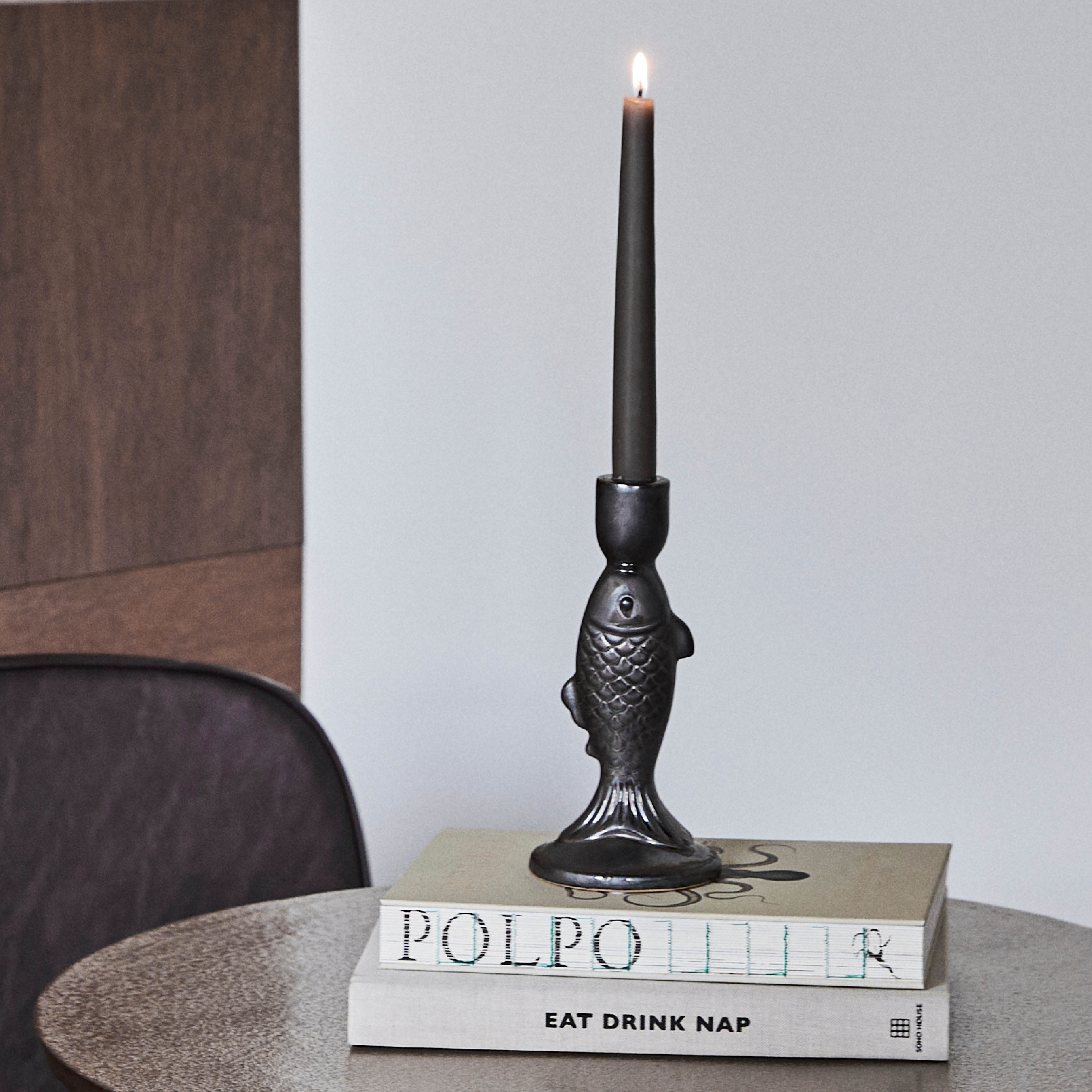 House Doctor Rio ljusstake 20 cm svart metallic