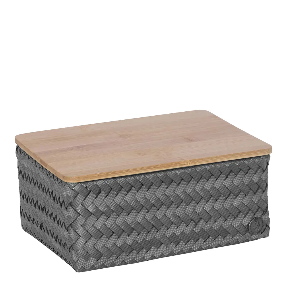 Top Fit Medium høy oppbevaringskurv m/lokk 24x18x11 cm dark grey