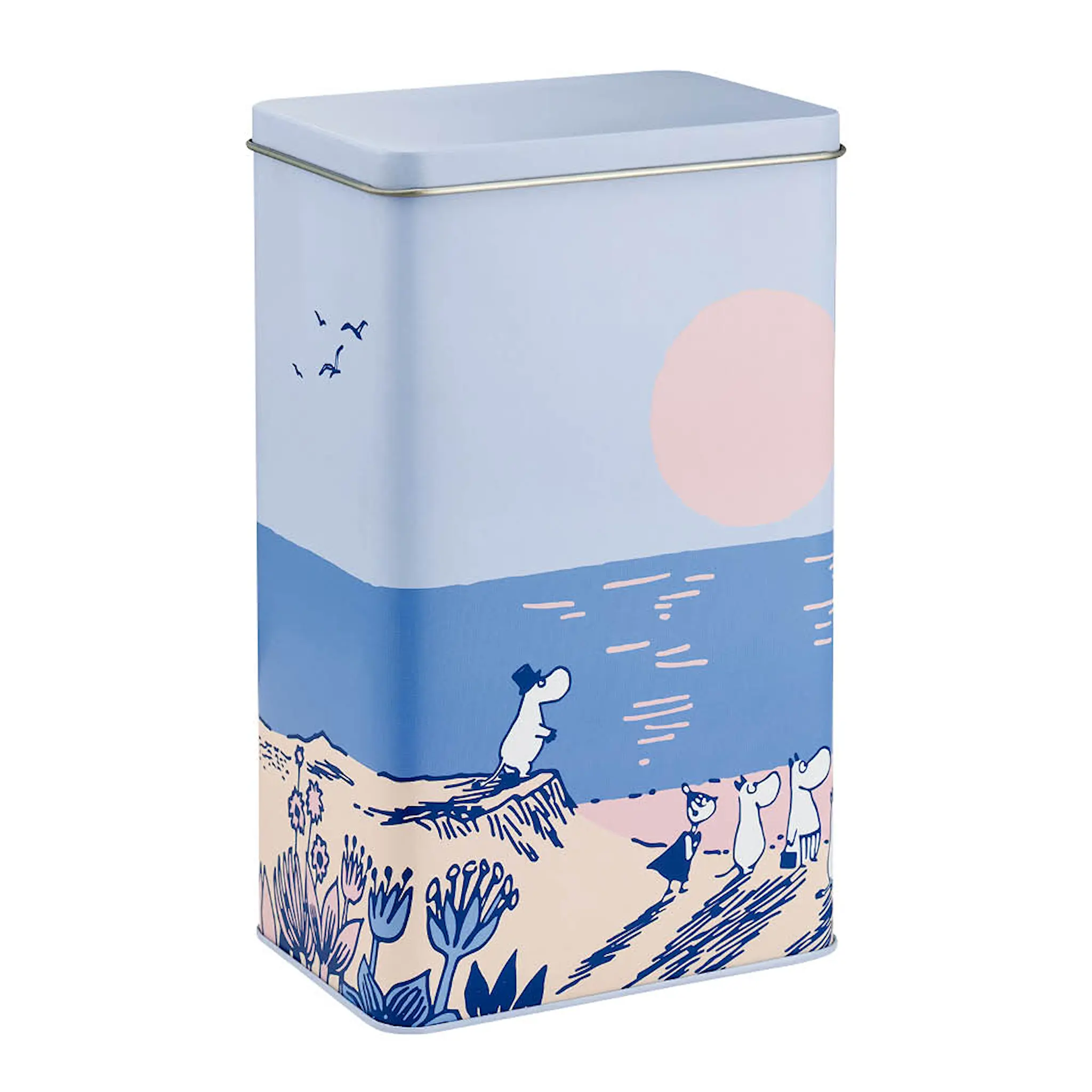 Muurla Muumi Peltipurkki Auringonlasku 12x8x20 cm Sininen