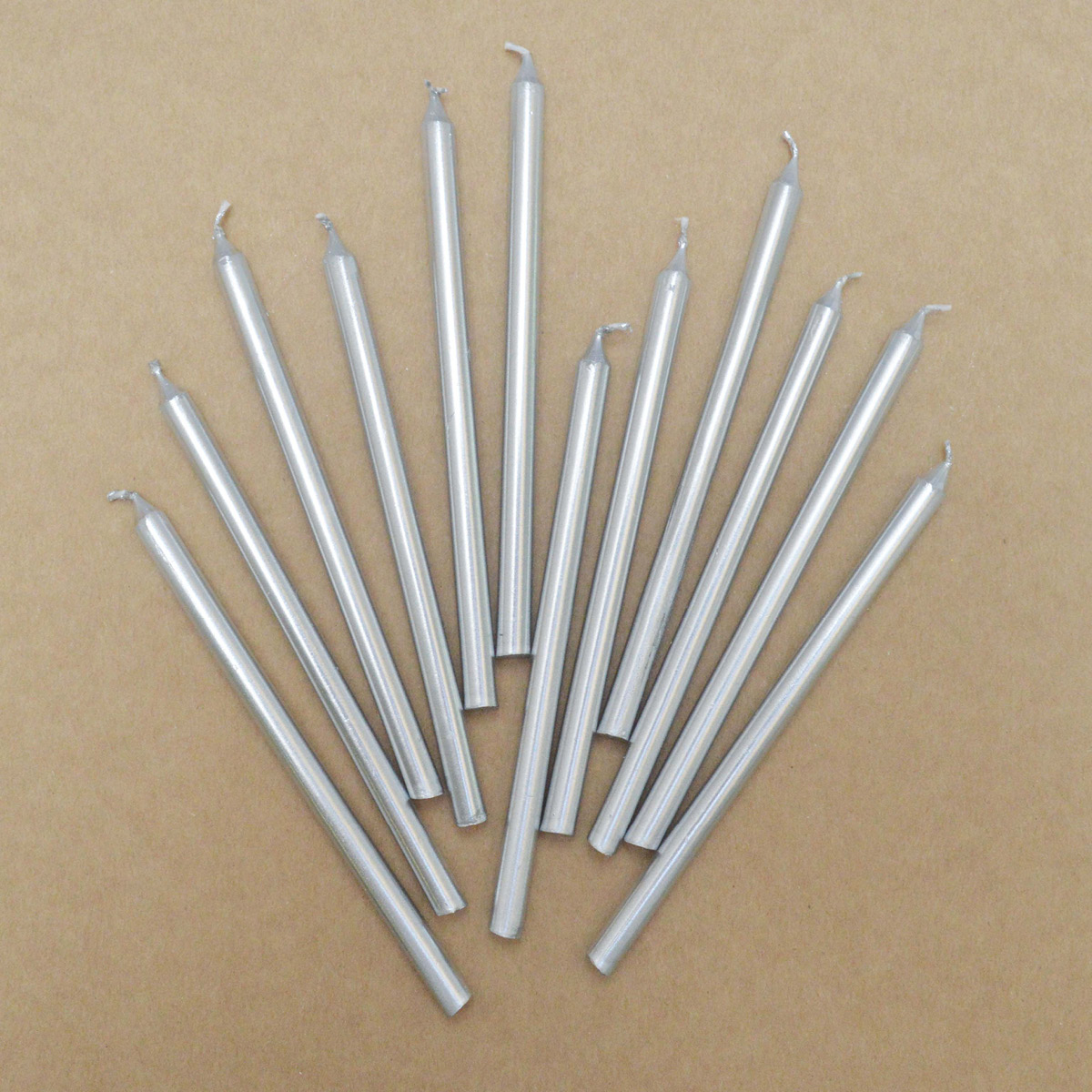 ScrapCooking Tårtljus 12-pack 12 cm silver