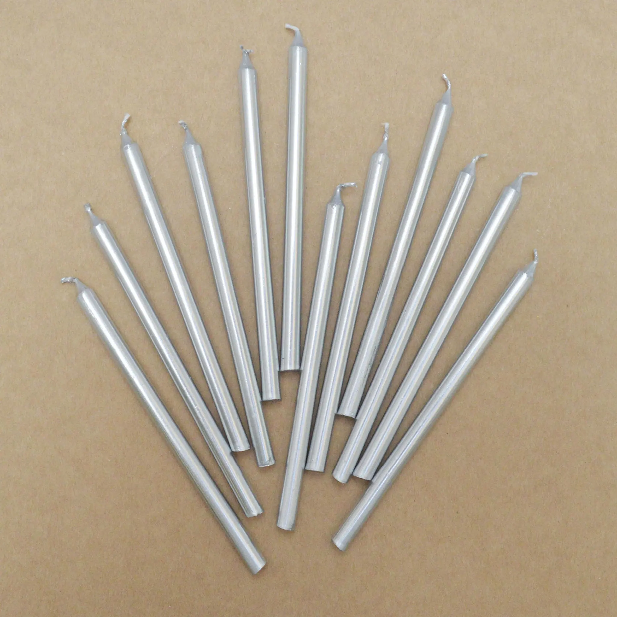 ScrapCooking Tårtljus 12-pack 12 cm silver