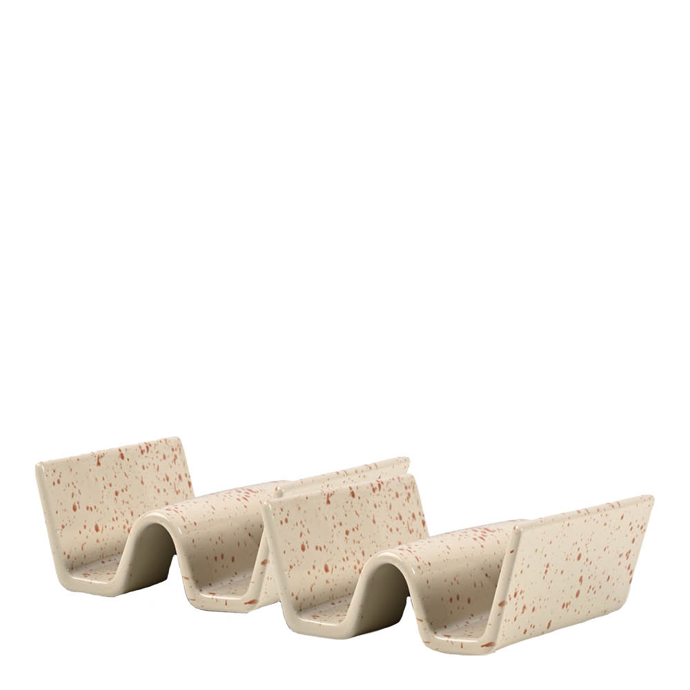 Sagaform - Ditte Tacoteline 2 kpl Beige/Burgundi