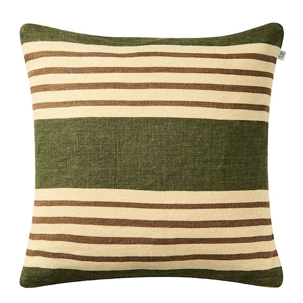 Aria kuddfodral linne 50x50 cm Cactus Green/Taupe
