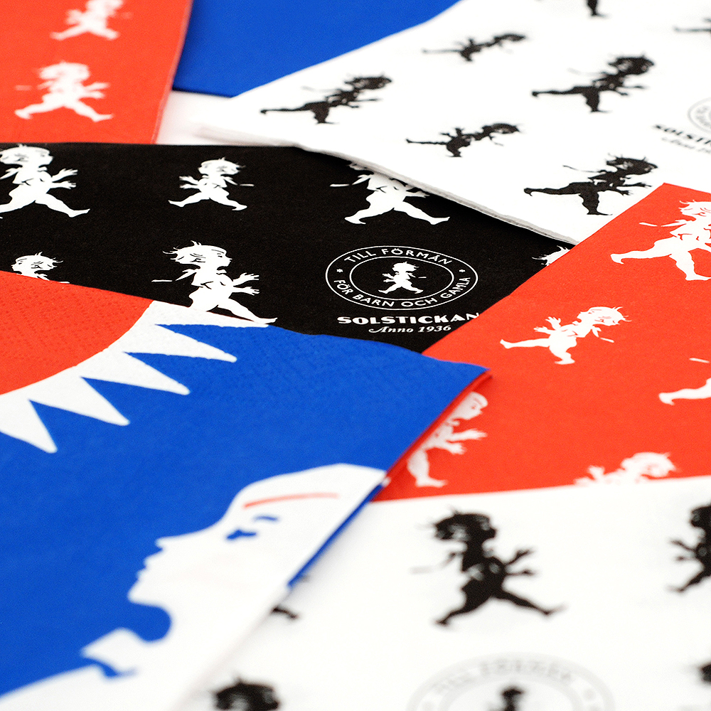 SOLSTICKAN Serviett 33x33 cm 20 stk grå