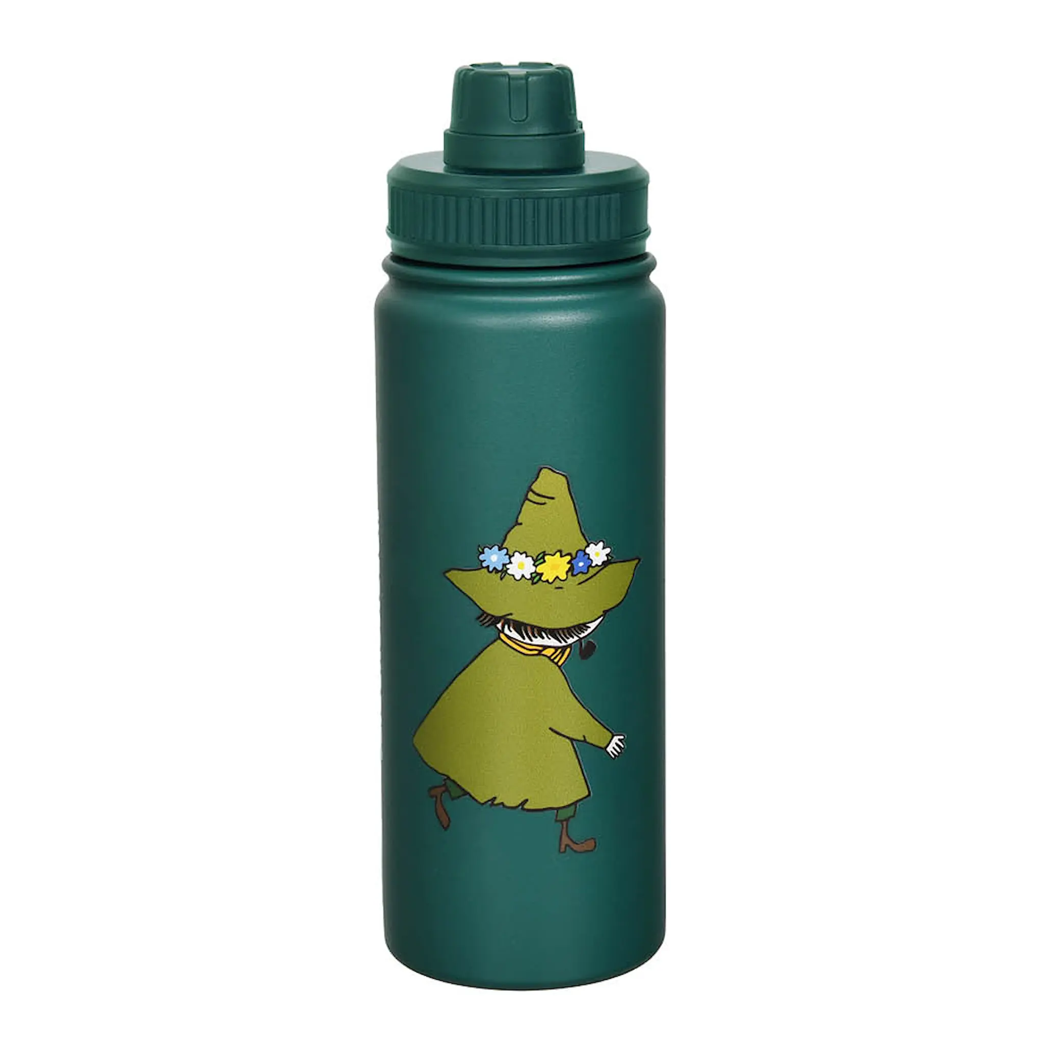 Nordicbuddies Mumin termoflaska 0,55 L Snusmumriken grön