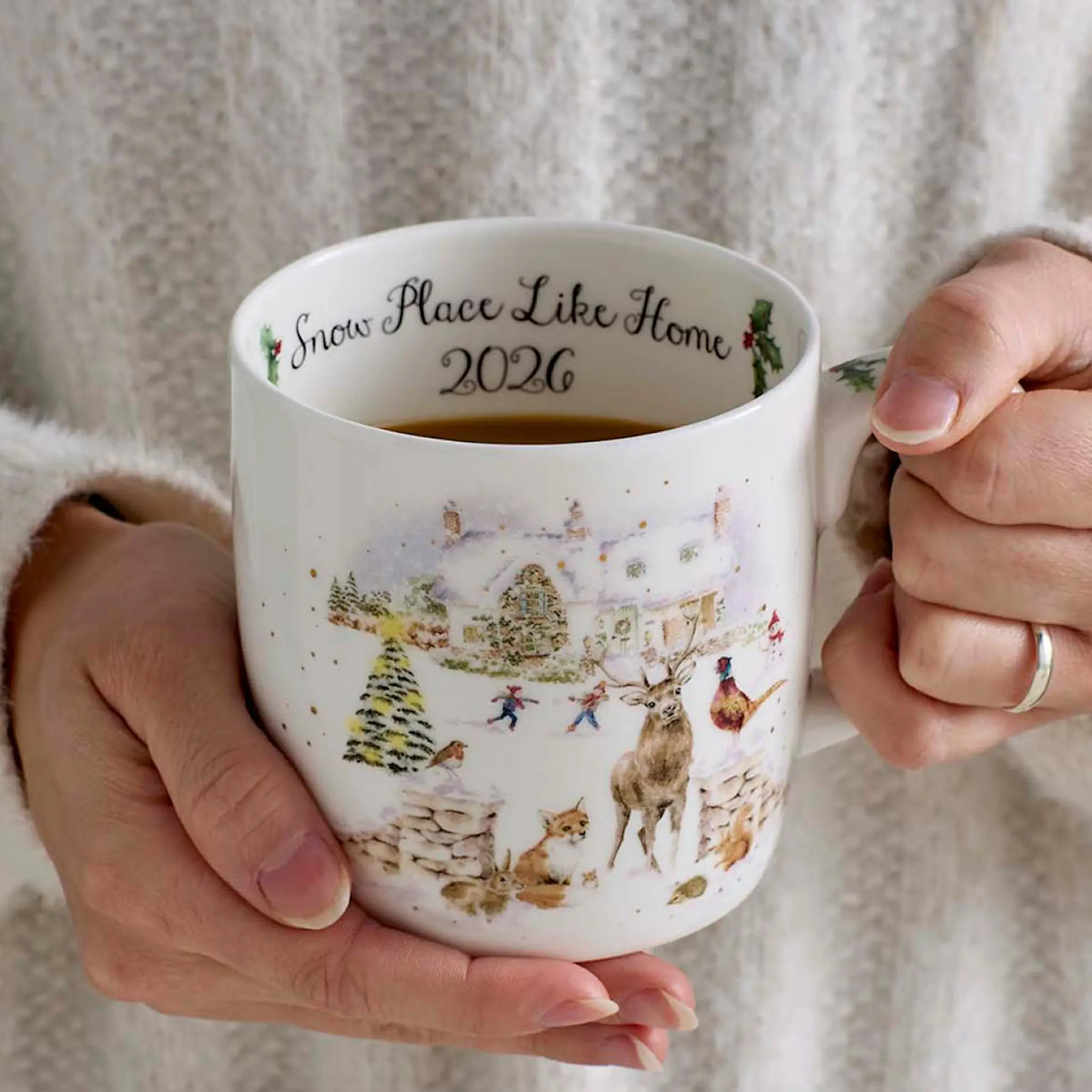 Royal Worcester Wrendale Designs muki 40 cl Snow Place Like Home