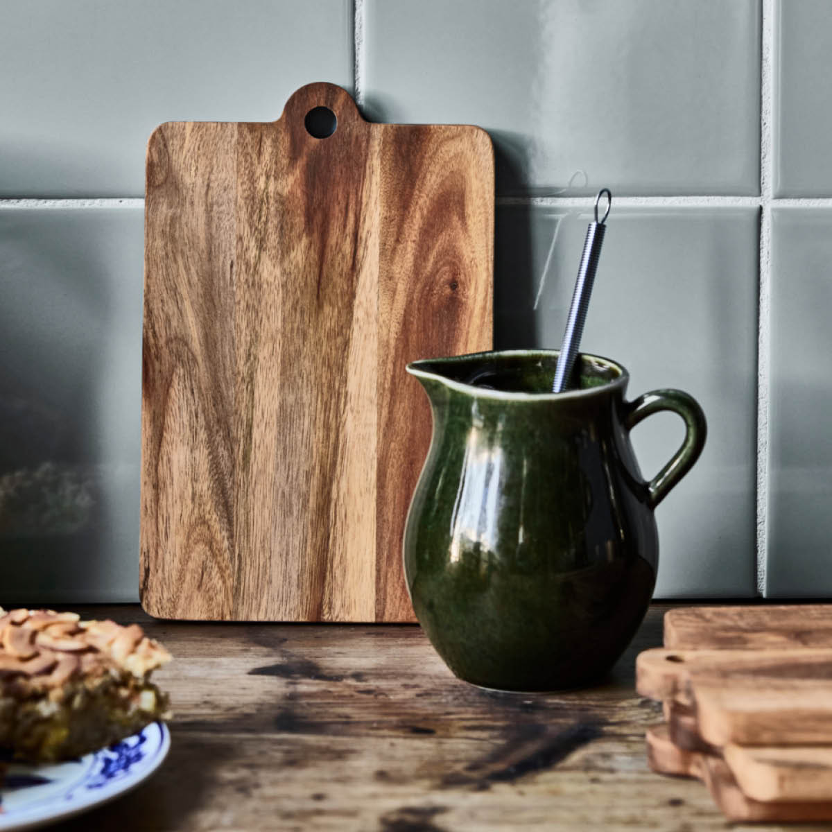 Nicolas Vahé Skjærebrett i tre 20x13 cm 4 stk akasie