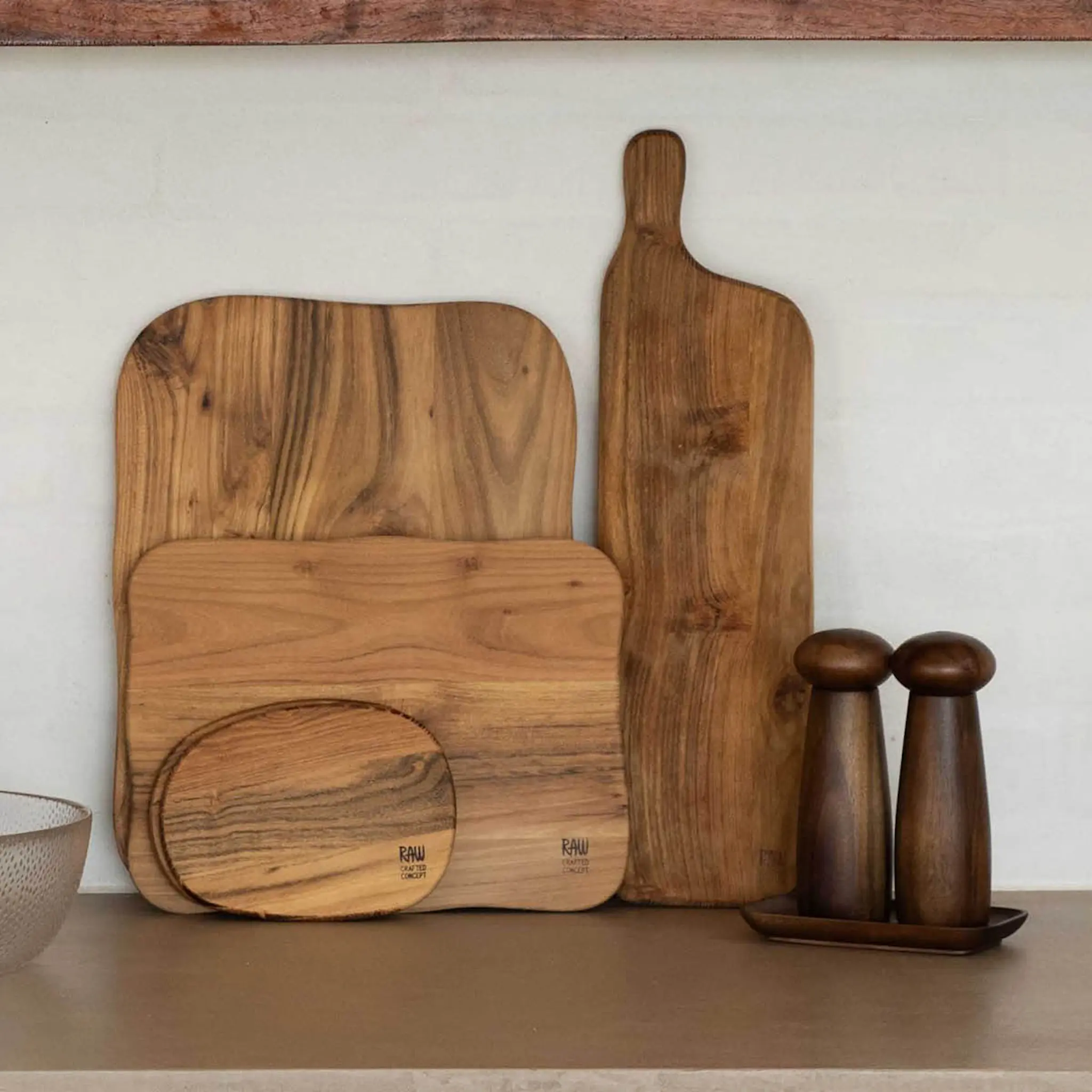 Aida Raw Teak Leikkuulauta 2 osaa