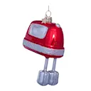 Wine & Dine julhänge i glas 10,5 cm Köksmaskin röd