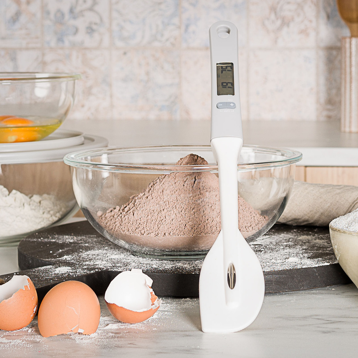 Modern House bAYk skålset 3 delar klar/ljusgrå