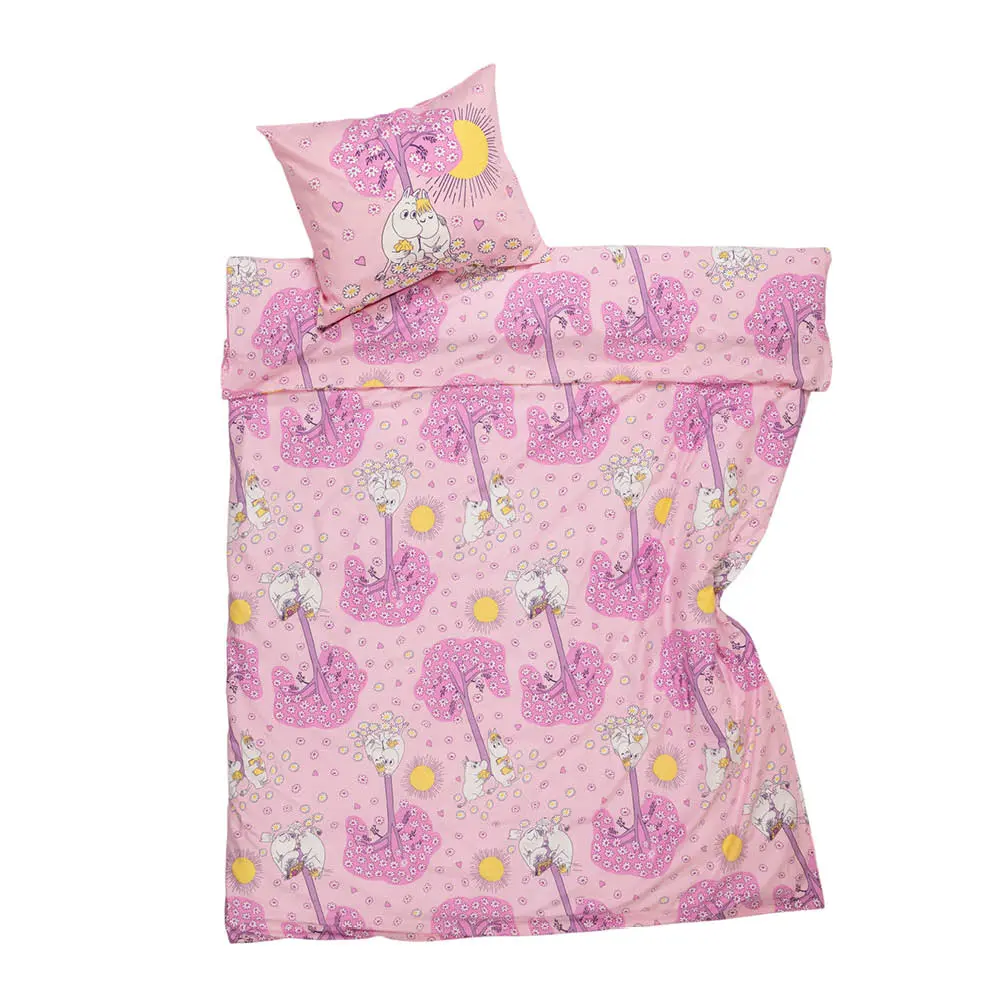 Muumi Pussilakanasetti 150x210 cm Sydänkäpyset