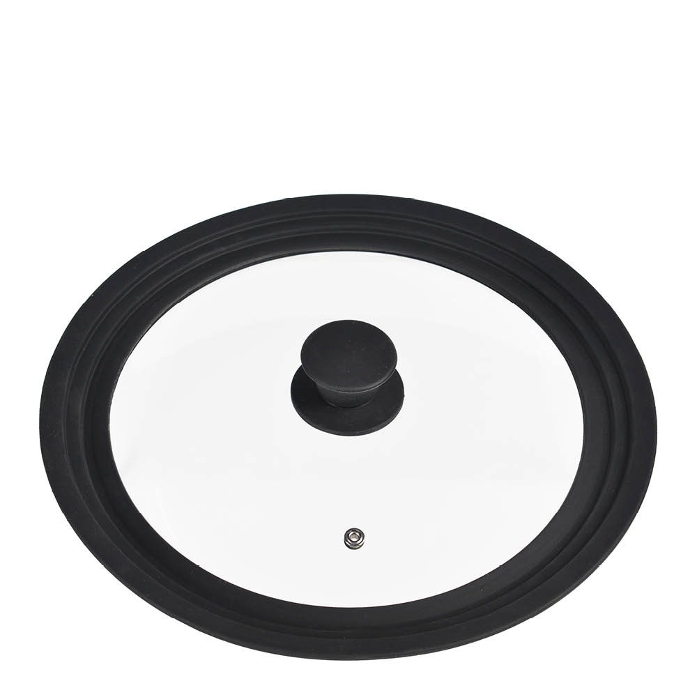 Modern House Rix grytelokk 16/18/20 cm svart klart glass