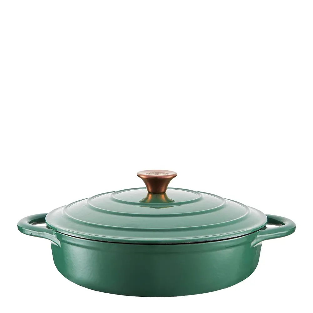 Foundry Valurautapata matala 28 cm 2,5 L Vihreä
