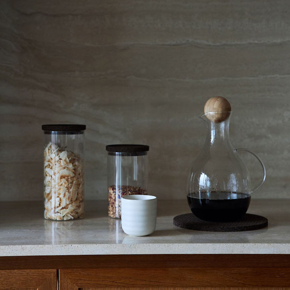 Sagaform Nature Förvaringsburk 1,5 L Klar/Brun