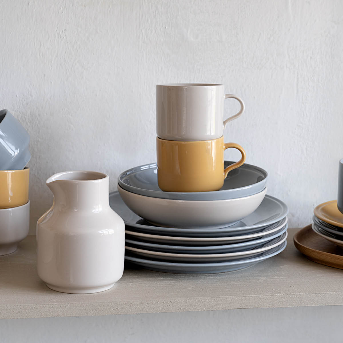 Rörstrand Höganäs Keramik dyp tallerken 19 cm sand