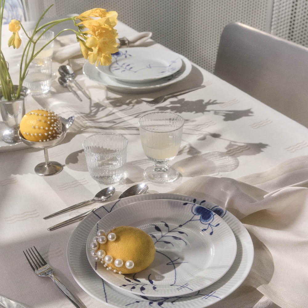 Royal Copenhagen Waves servett 44x44 cm 2-pack vit