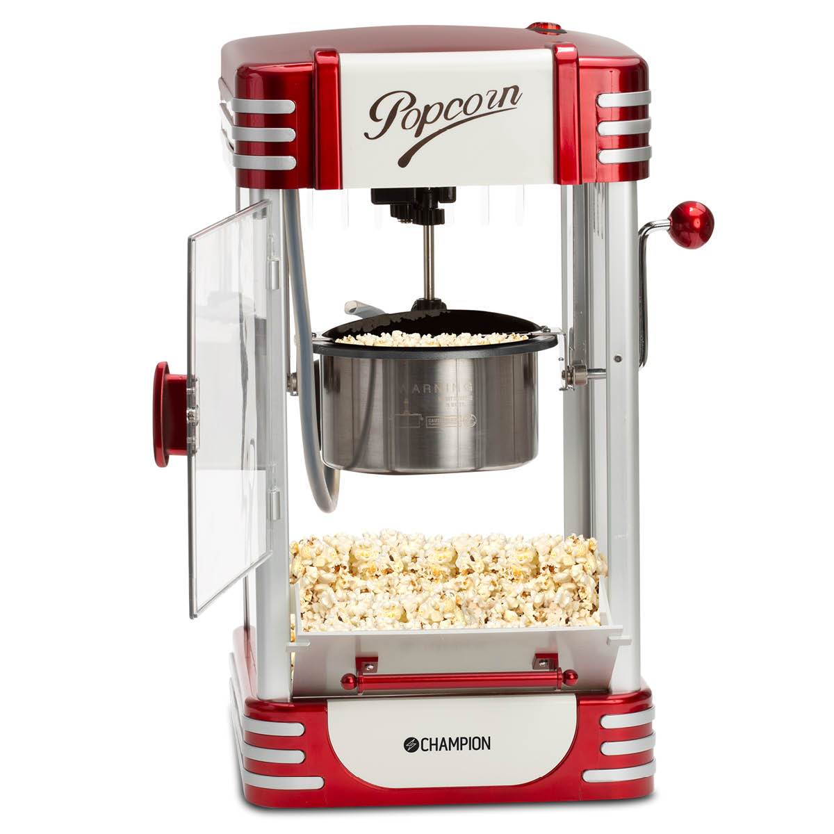 CHAMPION Retro popcornmaskin XL PCM406 röd metallic