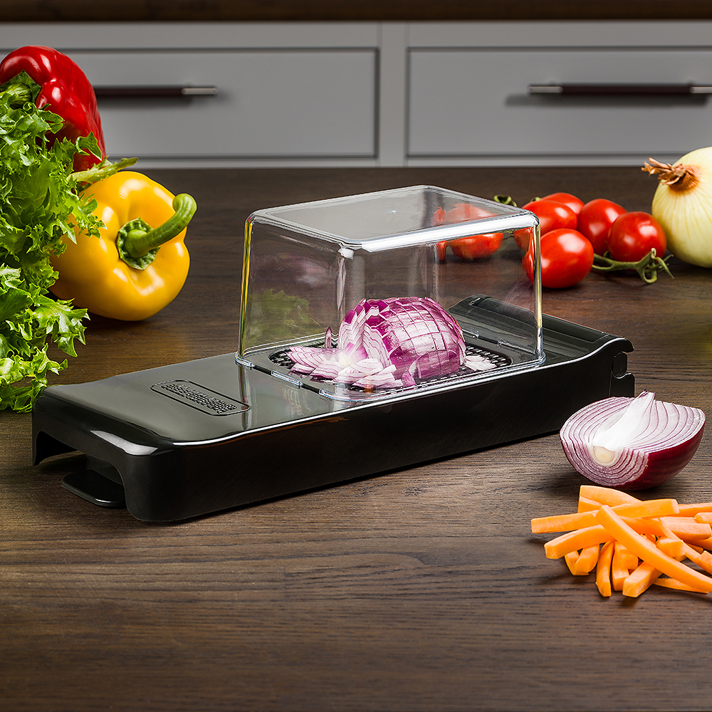 Alligator Sipulileikkuri kannella Musta