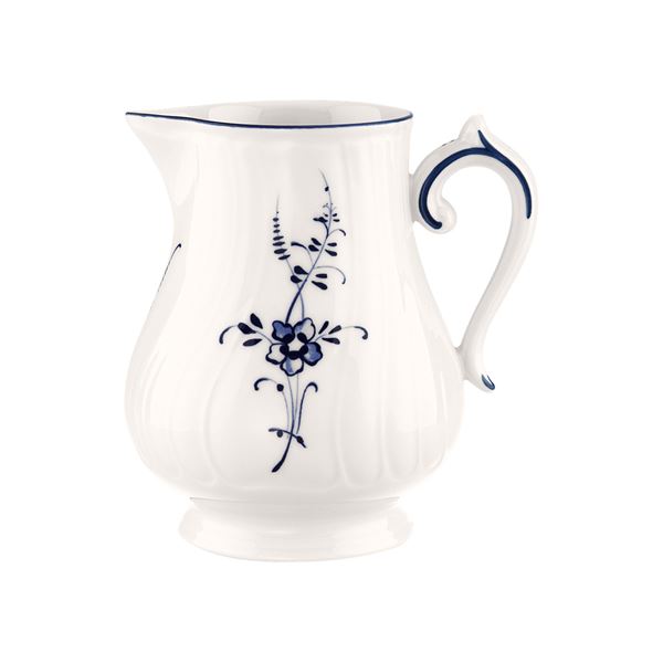 Villeroy & Boch Old Luxembourg mjölkkanna 30 cl vit/blå
