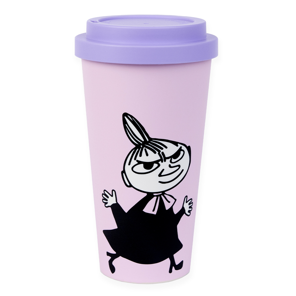 Nordicbuddies Mumin take away mugg 45 cl Lilla My med en blomma ljusrosa