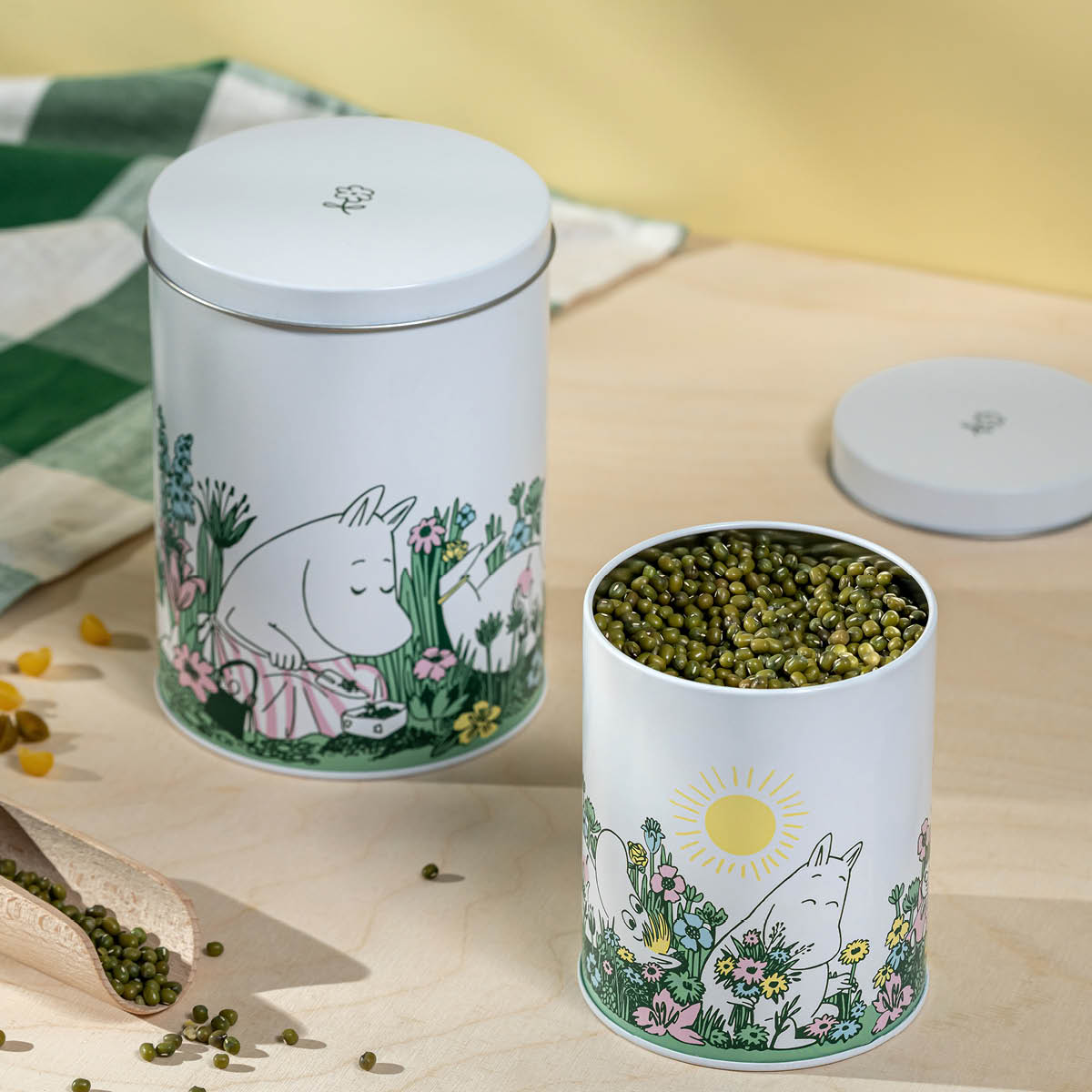 Muurla Muumi Peltipurkki 2 kpl Valkoinen