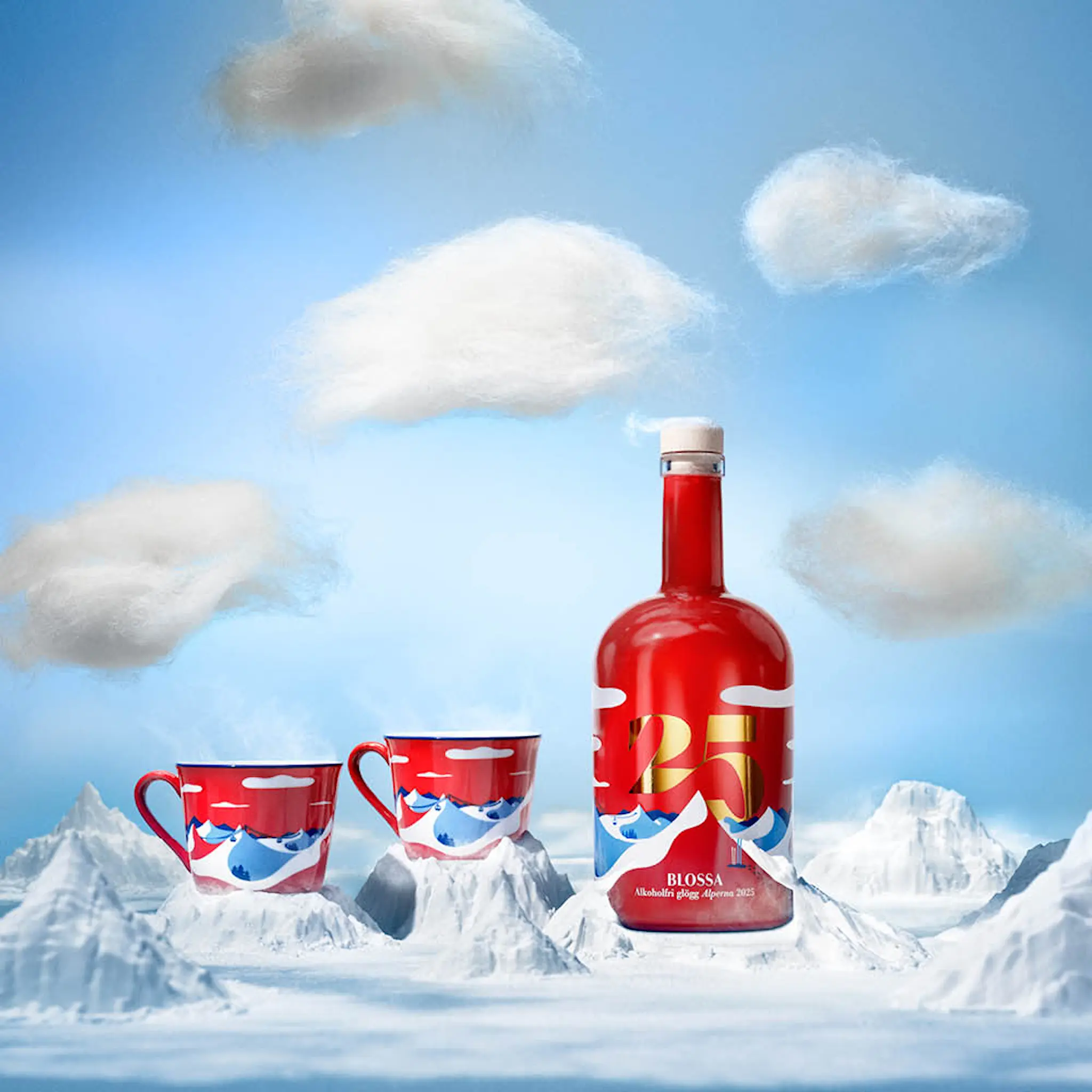 Blossa Blossa glögg 2025 Alperna alkoholfri 750 ml