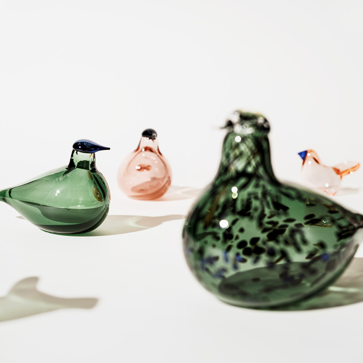 iittala Birds by Toikka Flugsnappare Laxrosa-blå