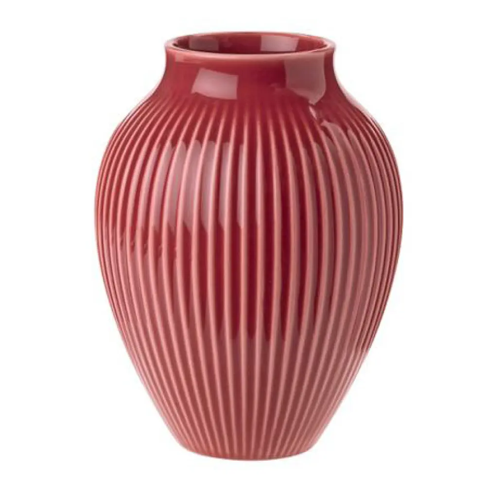 Knabstrup Maljakko uritettu 12,5 cm Bordeaux