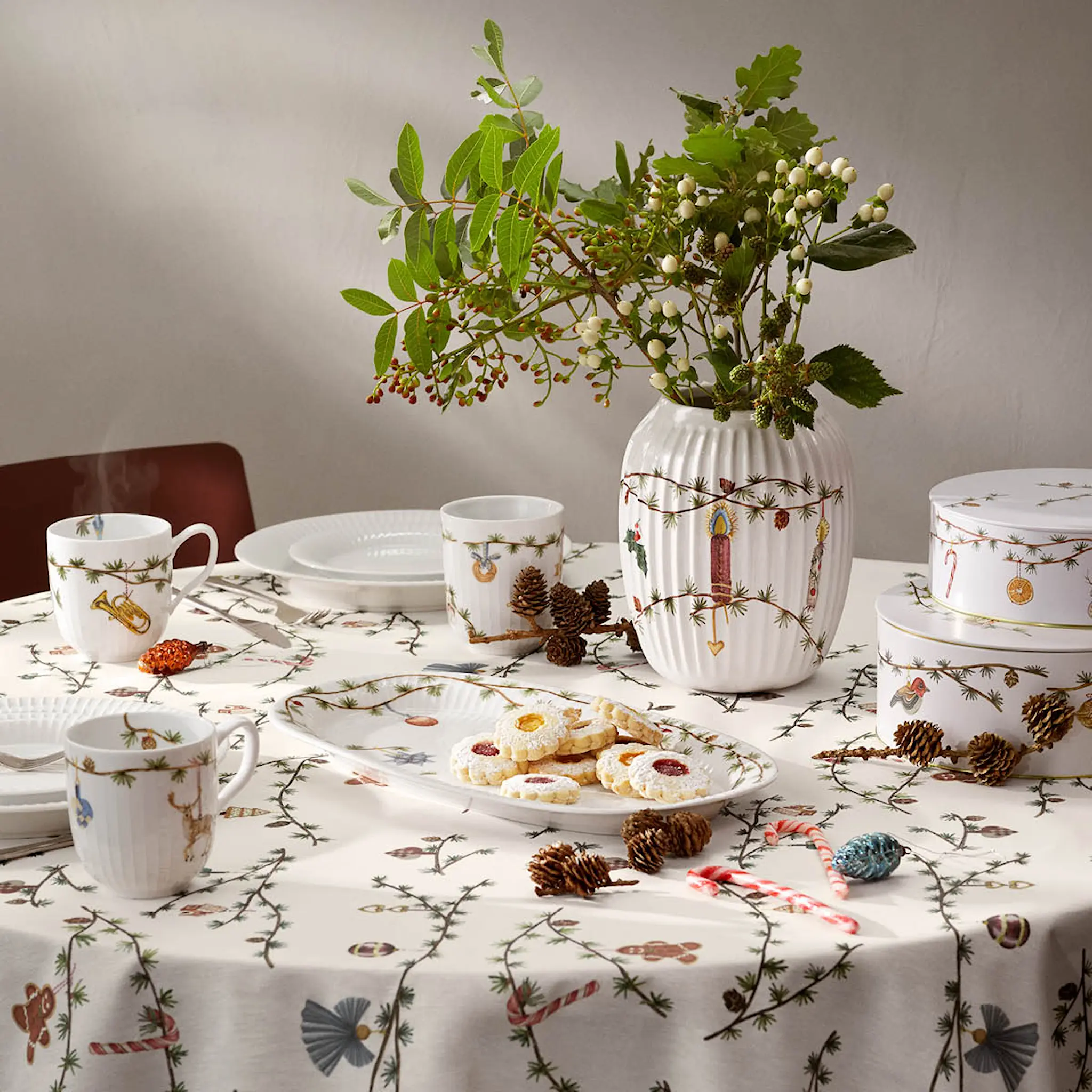 Kähler Hammershøi Christmas mugg utan öra 30 cl vit