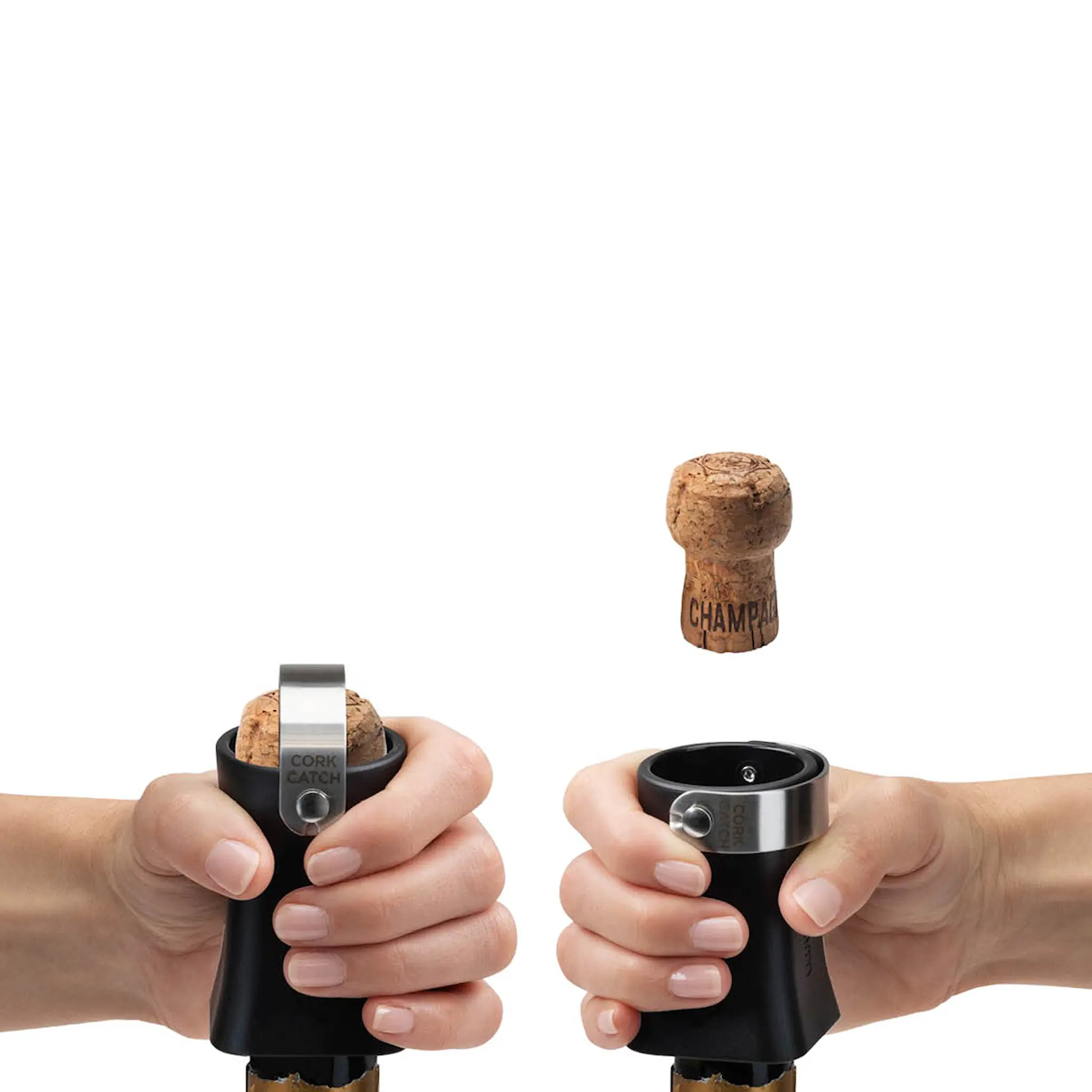 Dreamfarm Champop Korkinavaaja 4,5x6,5 cm Musta