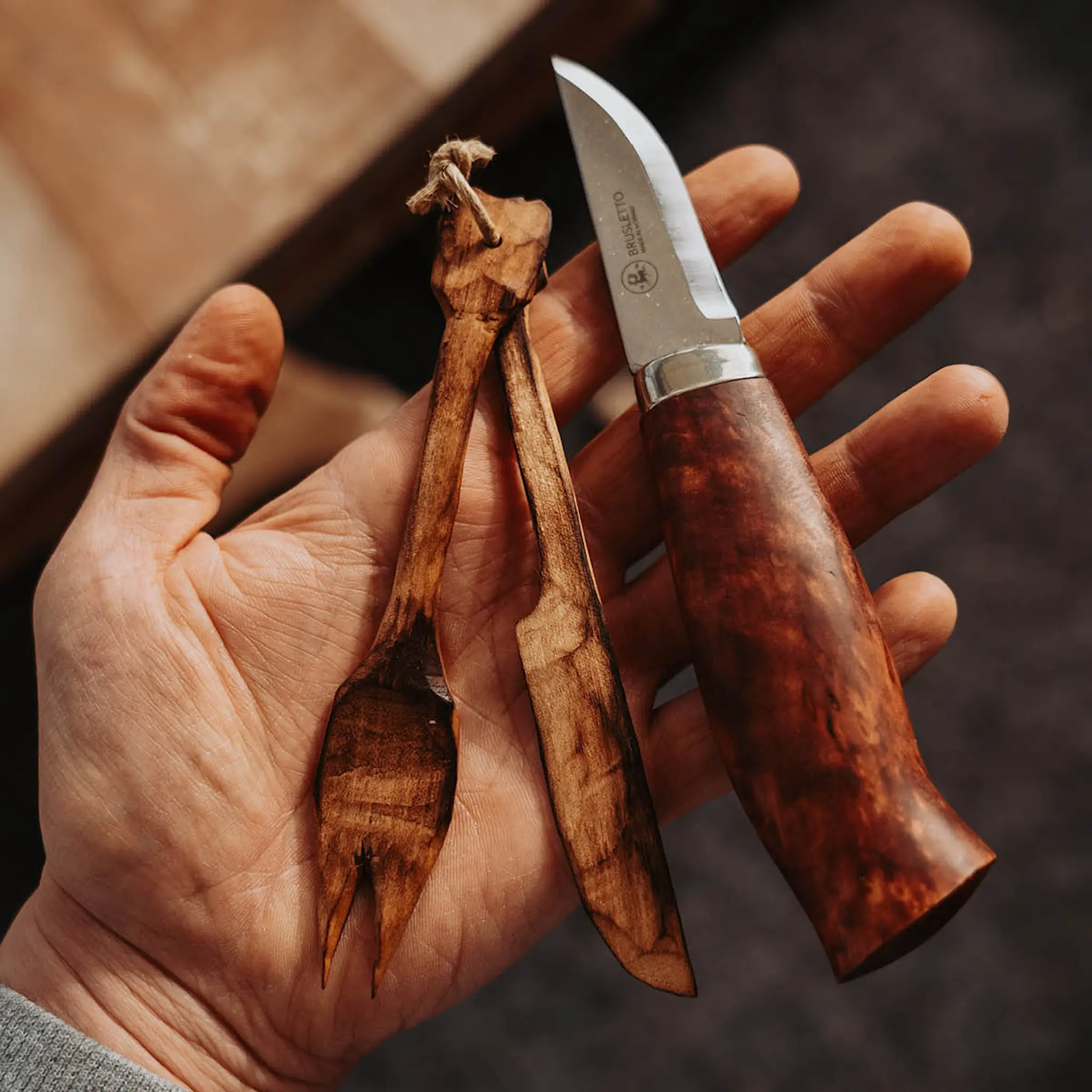 Brusletto Rypa Retkeilypuukko 17 cm Visakoivu