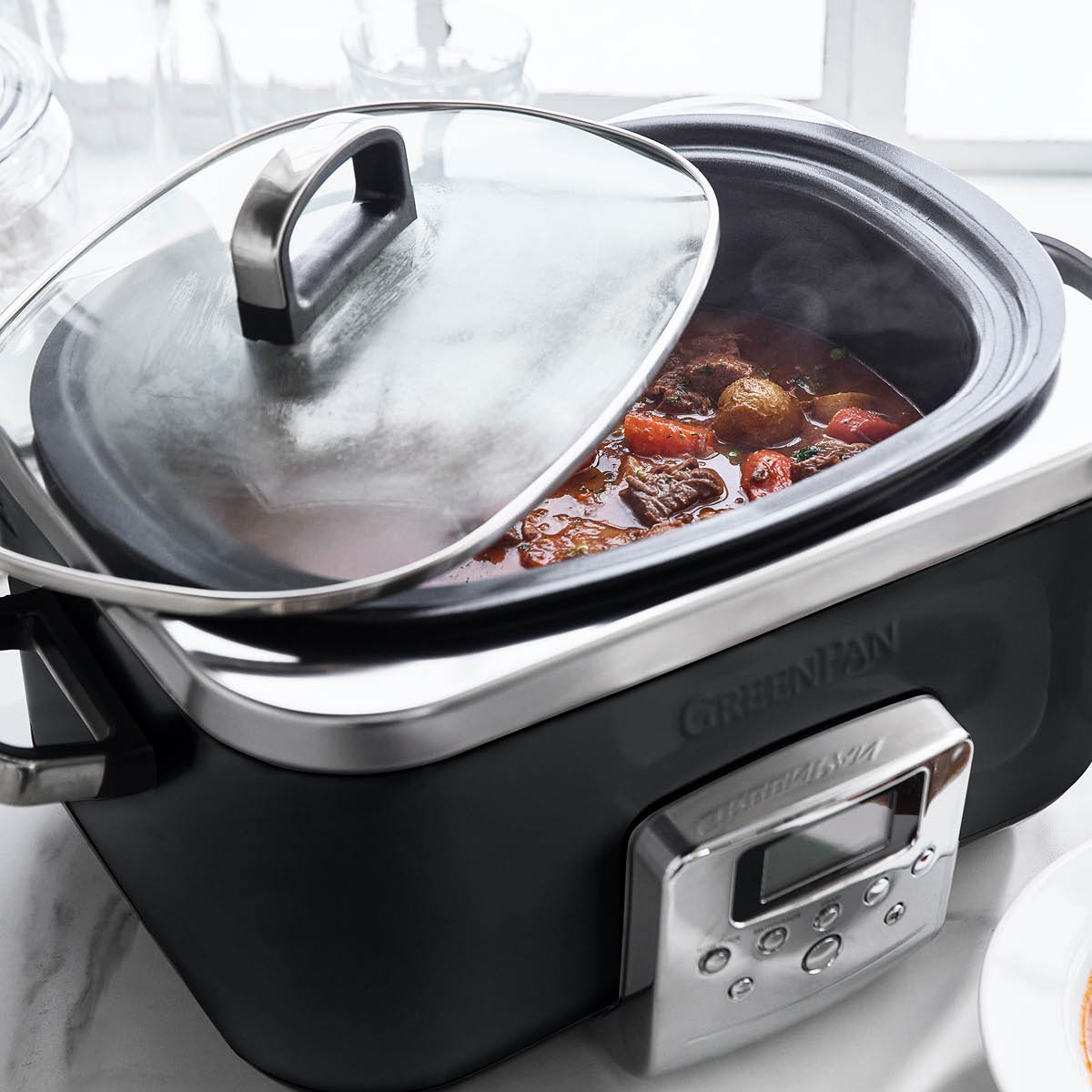 GreenPan Elite slowcooker 6L svart