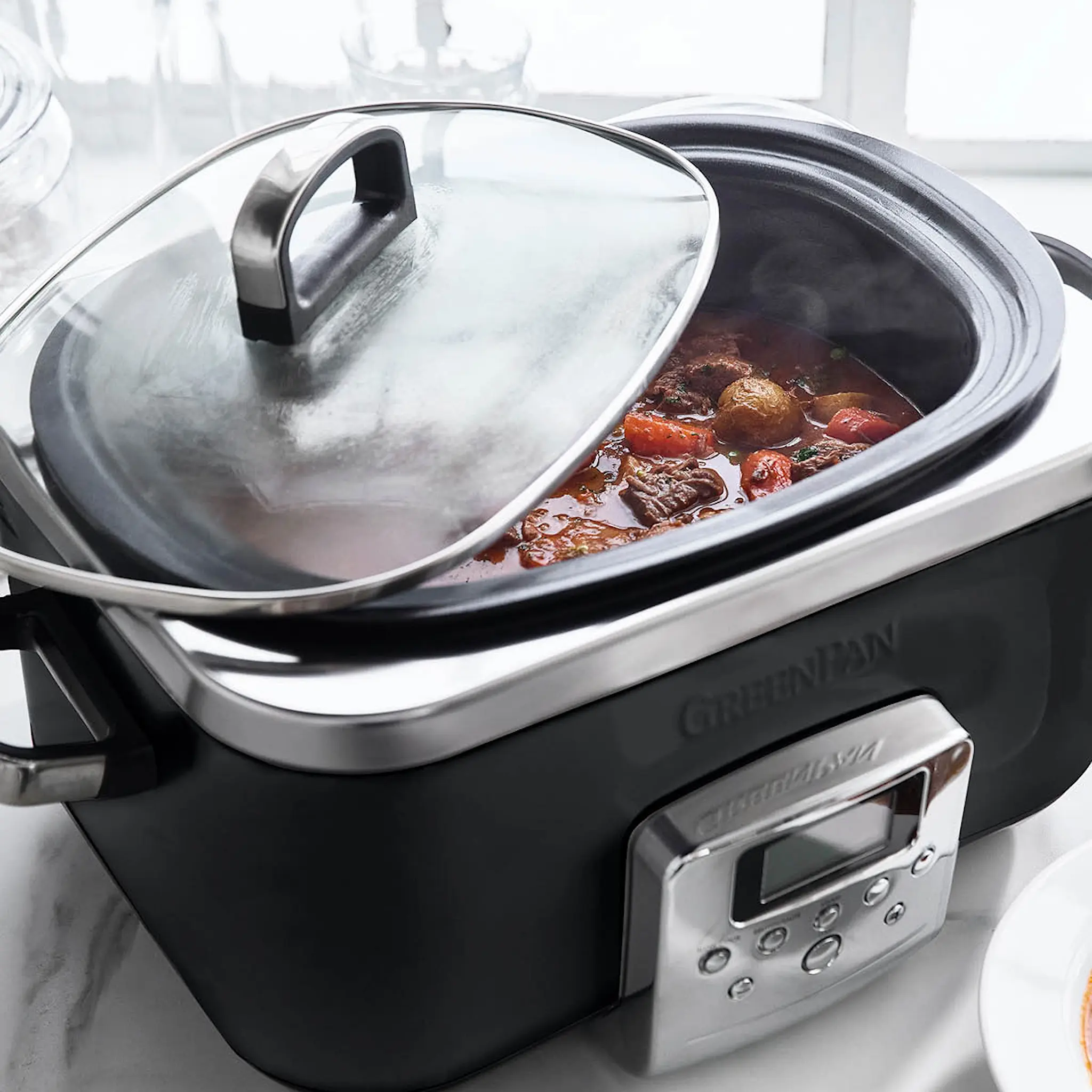 GreenPan Elite slowcooker 6L svart
