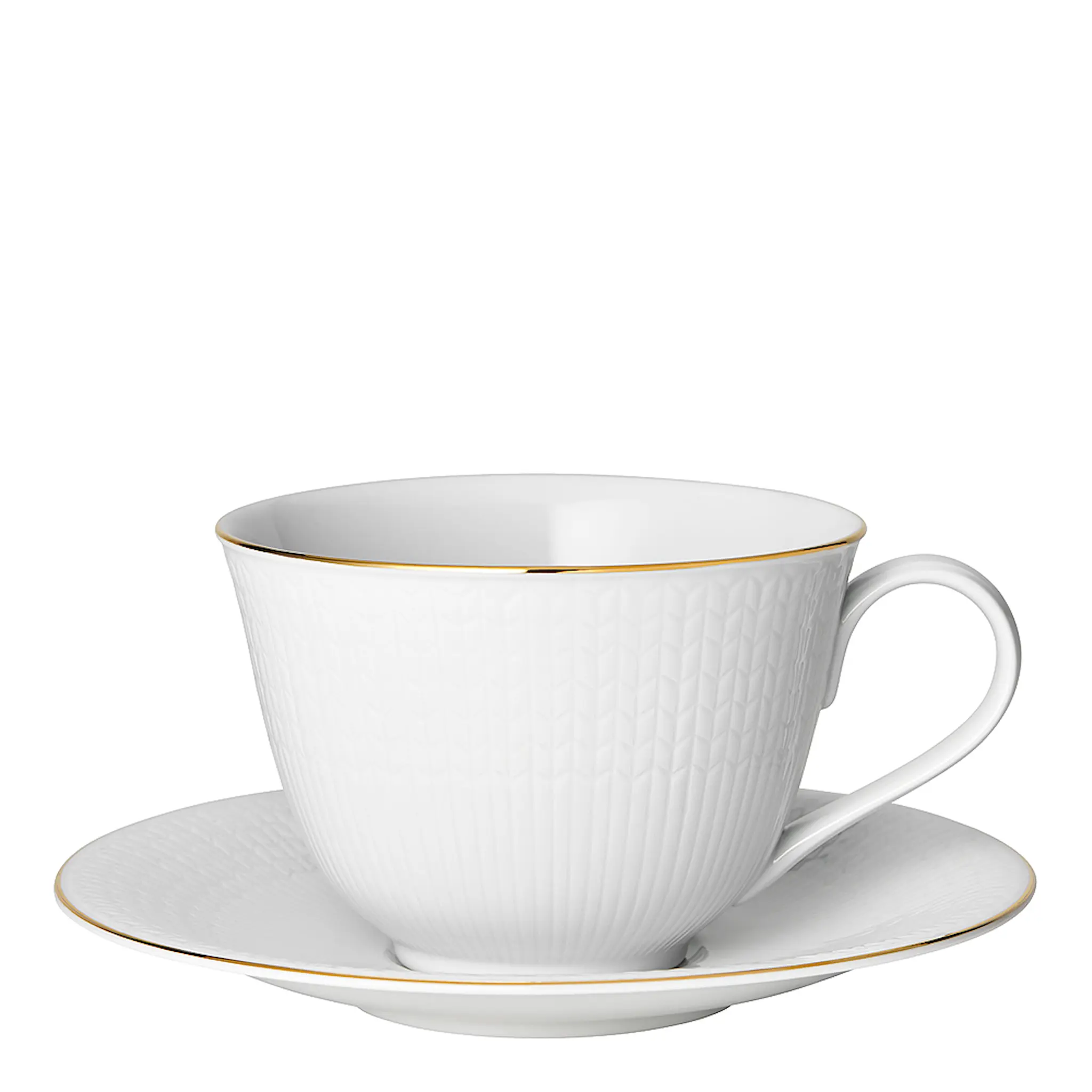 Rörstrand Swedish Grace Gala Teekuppi ja aluslautanen 45 cl Lumi
