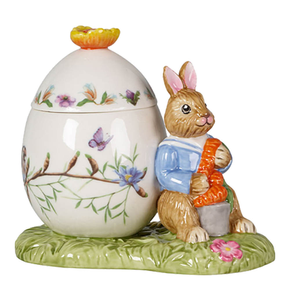 Villeroy & Boch Bunny Tales Max påskägg rund burk 11x7 cm 9 cl grön/orange