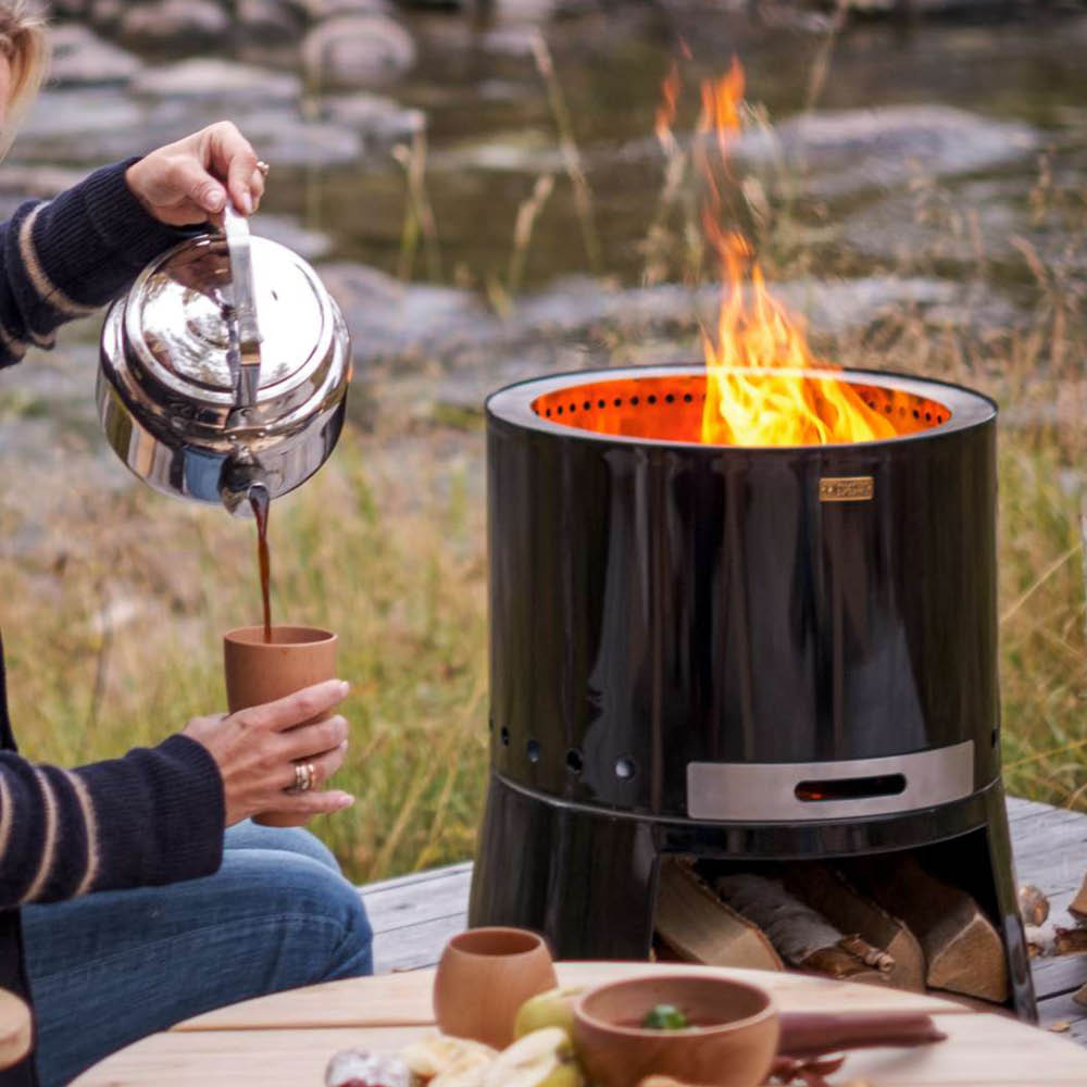 Espegard Pilar Premium 50 eldtunna renbrännande eldstad 65 cm svart