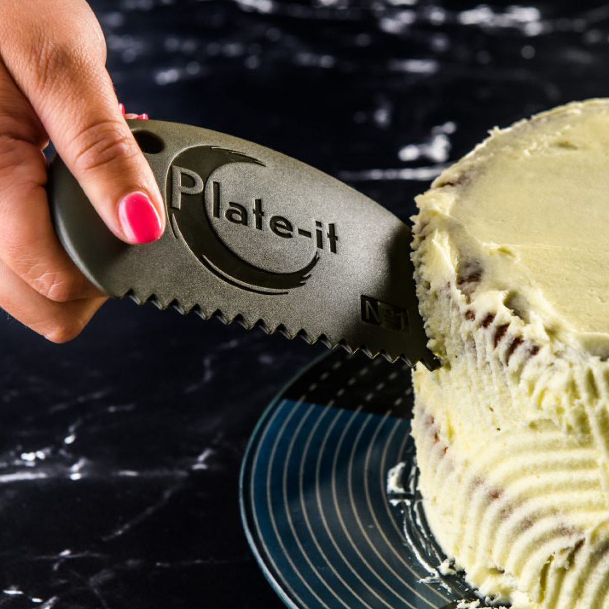 Plate It Skrapa silikon 3 delar grå