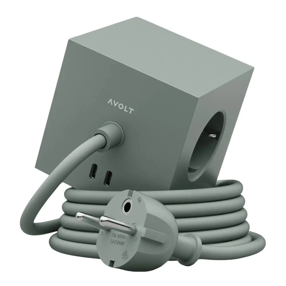 Square 1 USB-C kabel 1,8 m Oak Green