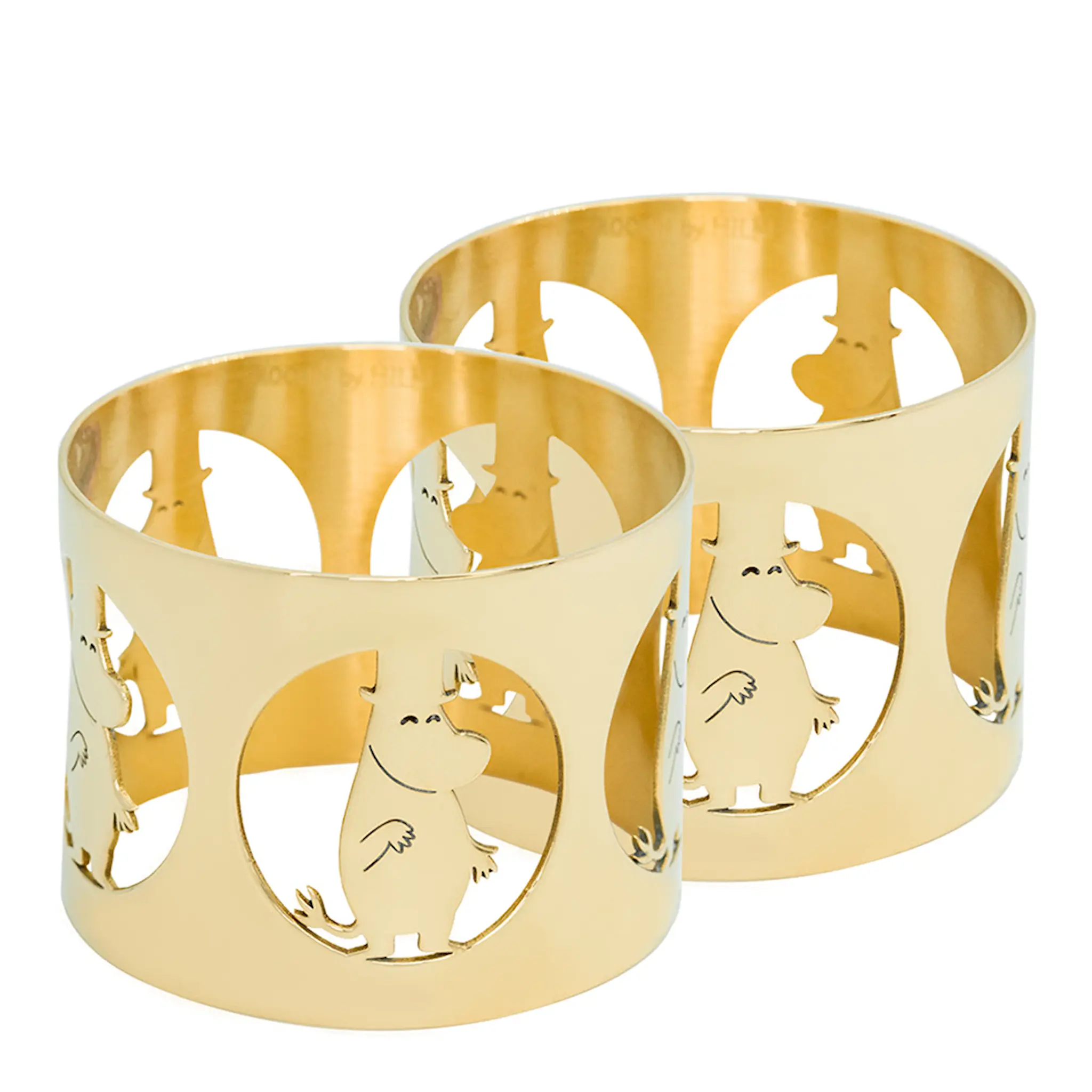 Hilke Hilke x Mumin Servettringar 5 cm 2-pack Muminpappa Mässing