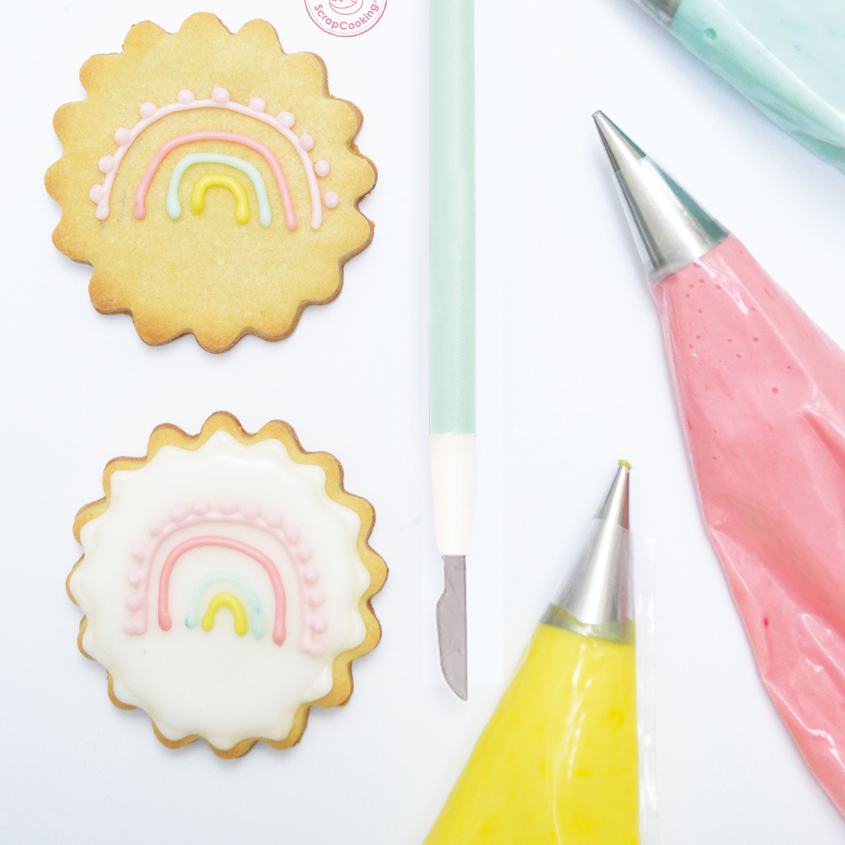 ScrapCooking Tårtnål med kniv för kakor och sockerpasta